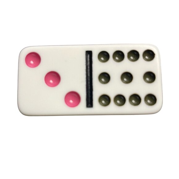 Double Twelve Dominoes Replacement Tile 3 11 Color Dot mq - Picture 1 of 3